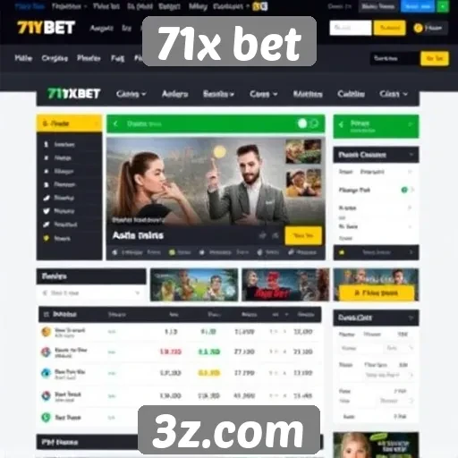 Usabilidade da interface do site 71x bet
